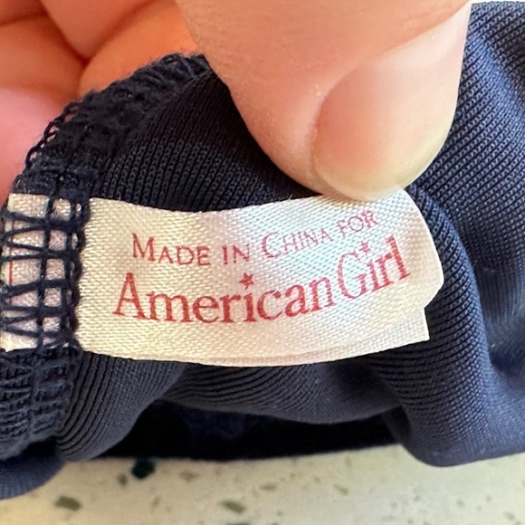 VTG American Girl Doll Elegant Holiday Blue Velvet Faux Fur Trim Top Skirt Purse - Picture 12 of 14